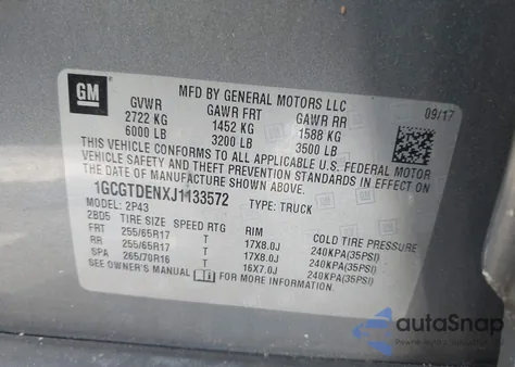 2018 Chevrolet Colorado Z71 from USA, damaged, VIN 1GCGTDENXJ1133572